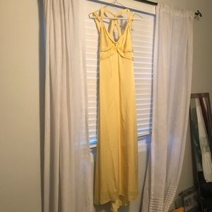 BCBG yellow gown